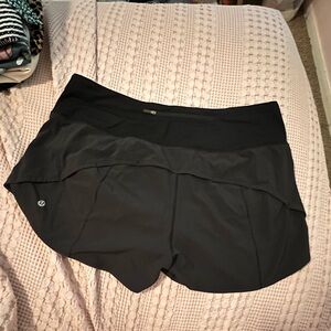 Black Lululemon Speed Up Shorts
